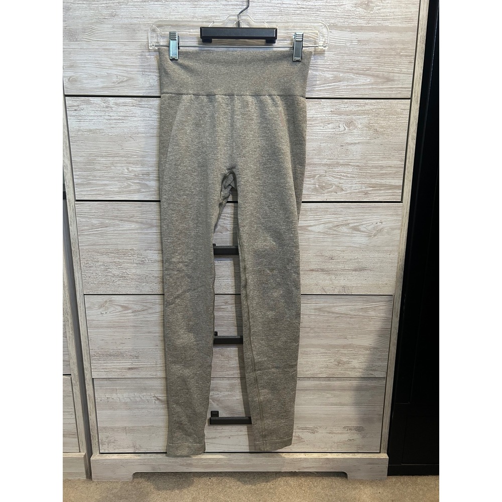 Gymshark Flex High Rise Leggings Khaki Sand Marl Seamless - Picture 1 of 6